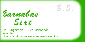 barnabas sixt business card